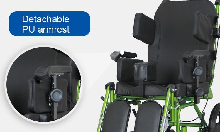 45 Adjustable Seat Adjustable Backrest Wheel Chair Hemiplegic Economic Adult Cerebral Palsy Wheelchair Wheelchairs Reclining Cerebral Palsy Wheelchair