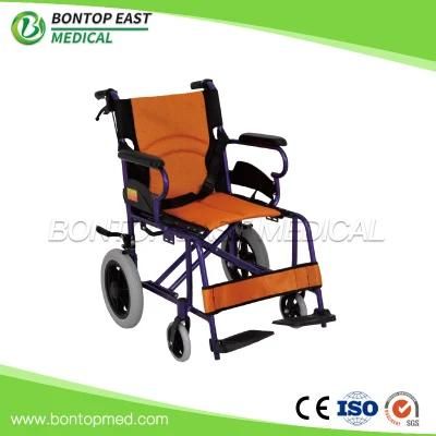 Aluminum Folding Wheelchair Der Rollstuhl Invalid Carriage for Disabled People