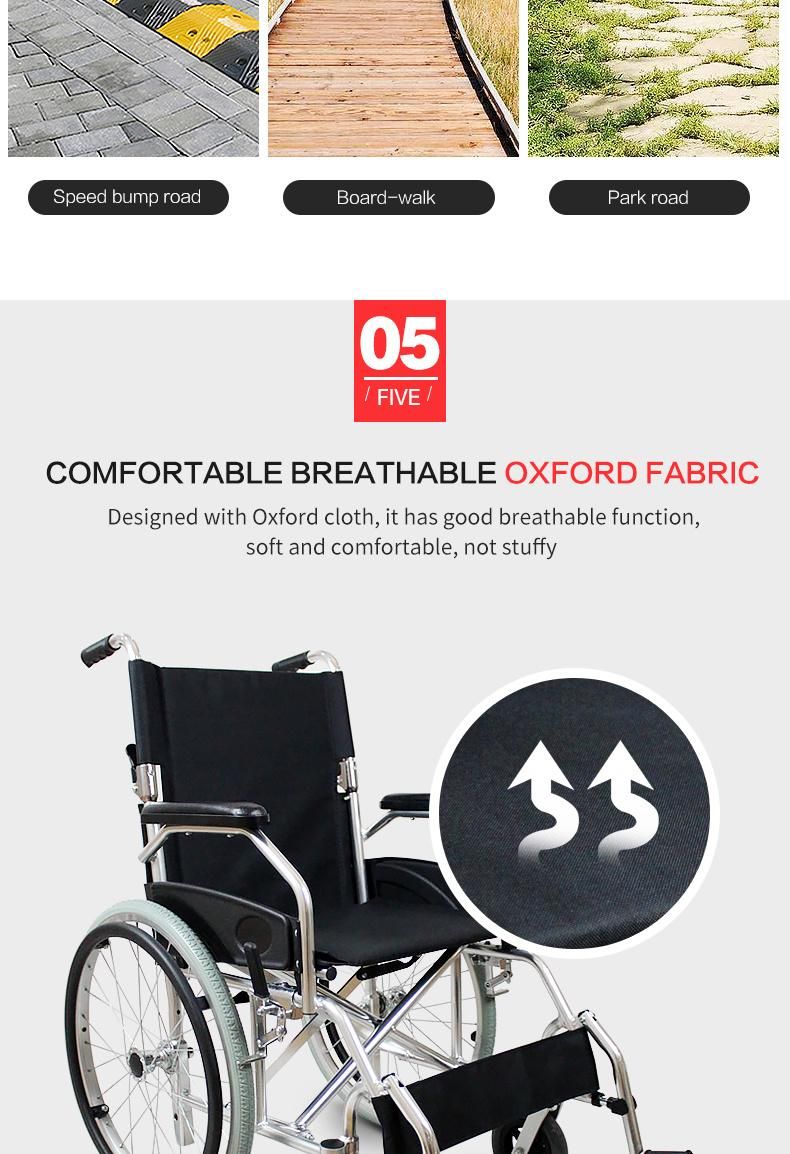 Hq863L High Quality Manual Lightweight Fordable Wheelchair