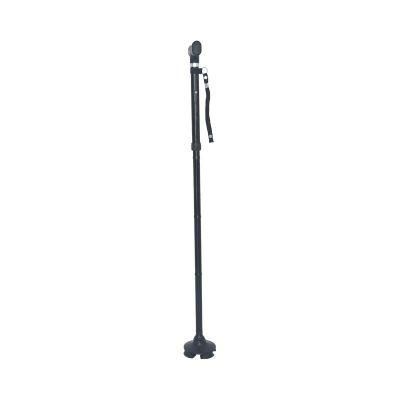 Alumminum Medical Folding Adjustable Four Leg Walking Stick for Old Man