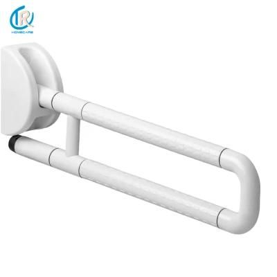 Commode Chair-Stainless Steel Folding Toilet Riser Bar, Non-Slip Grab Bar