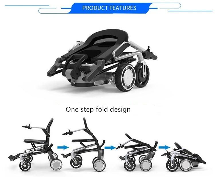 Cheapest Handicapped Folding Motorized Automatic Power Electric Wheelchair for Disabled