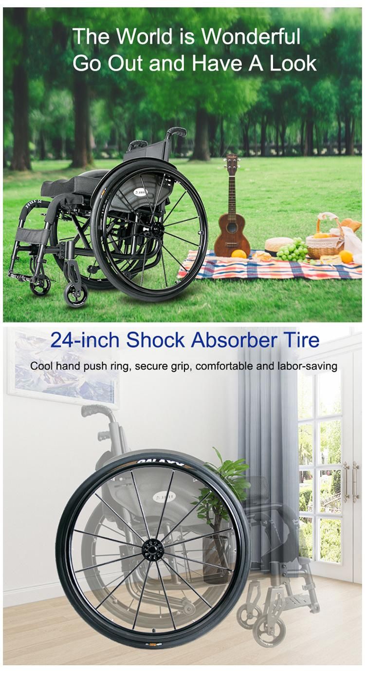 Wheelchair Jbh S002 CE Certificated Lightweight Manual Wheelchair Sports Wheelchairs