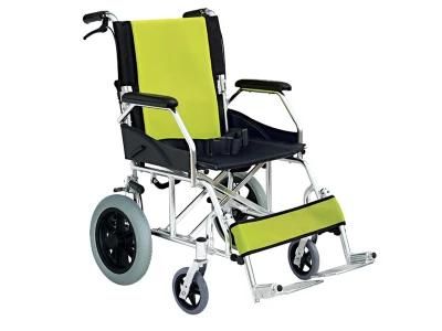 Asia Market Hot Selling Aluminum Travel Wheelchair 12 Inch Small Rear Wheel Drop Back Handle Wheel Chair 40hq Can Load 425PCS Can Accept OEM