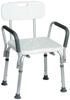 Hot Selling Adjustable Height Can Detachable Armrest Shower Commode Chair with Backrest