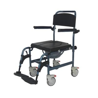 New Design Elderly Chair Commode with Wheels