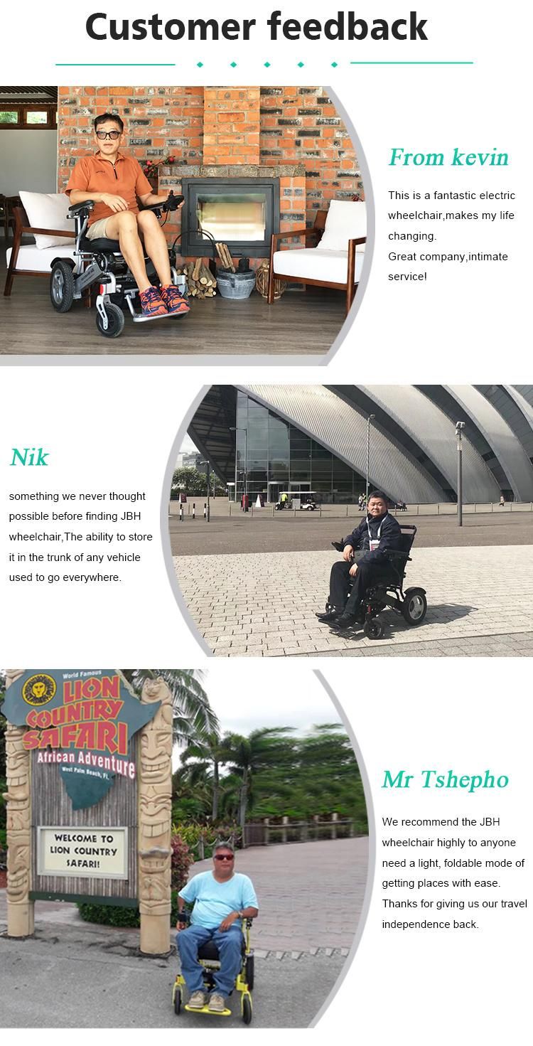 Jbh 14ah Lithium Battery Light Foldable Electric Wheelchair