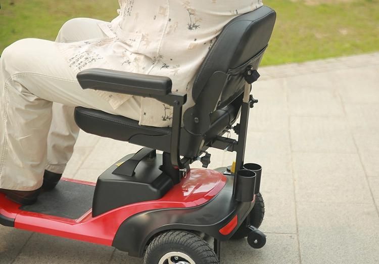 Topmedi High Strengh Aluminum Reclining Foldable Electirc Wheelchair for Handicapped