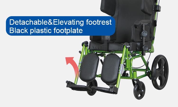 45 Adjustable Seat Adjustable Backrest Wheel Chair Hemiplegic Economic Adult Cerebral Palsy Wheelchair Wheelchairs Reclining Cerebral Palsy Wheelchair