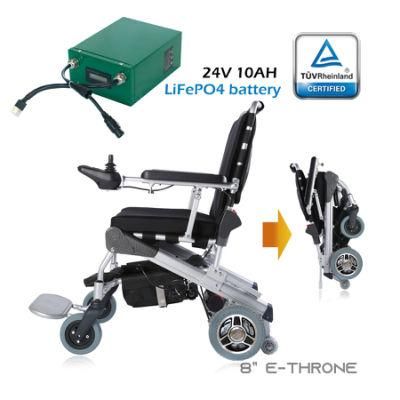 Lightweight Foldable Power Mobility Scooter Wheelchair with lithium iron phosphate battery