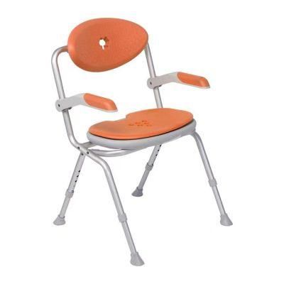 Aluminium Bath Shower Bench Folding Shower Chair Adjustable Bath Stool Anti-Slip Chair Shower for Elderly