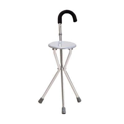 Aluminum Folding Stool Walking Stick for Elderly Camping or Walking