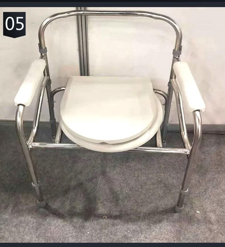 New Powder Coated Brother Medical for Elderly Reclining Commode Toilet Chair Hot Bme668