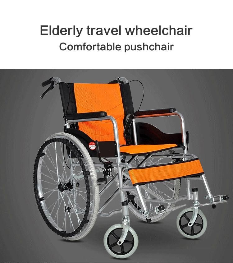 Hochey Medical Elderly Travel Wheelchair Manufacturer Portable Wheelchair