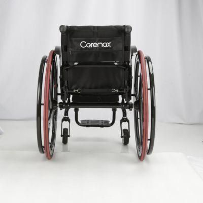 Manual Lightweight Wheelchair with Armrests and Foldable Backrest