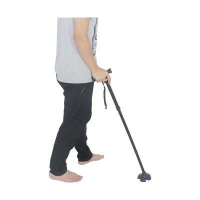 Foldable Aluminium Quad Cane Adjustable Four Legs Walking Stick Small Narrow Base