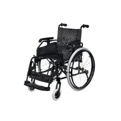 Outdoor Transport Patient One Handed Folding Manual Wheelchair for Disabled