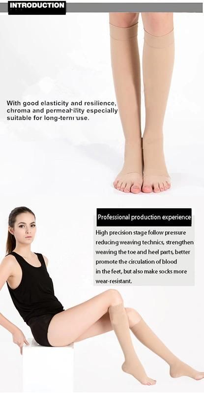 34-46mmhg Open Toe Knee High Medical Patient Socks Compression Stockings