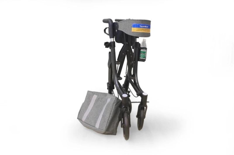 Walking Aids Shopping Cart Aluminum Foldable Rollators Walkers with Crutches