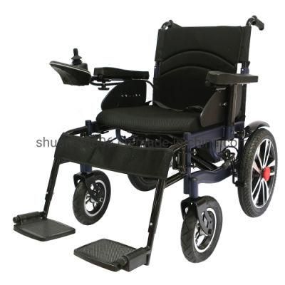 (Shuaner N-40B) Rehabilitation Equipment Supplier Max Load Aluminum Framefolding Portable Electric Wheelchair