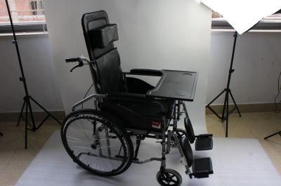 Factory Recliner High Back Wheelchair with Commode Toilet