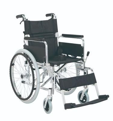 Small Size Lkorean Model Manual Less Than15kg Back Folding Flip up Armrest Detachable Footrest Elderly Aluminium Wheelchair