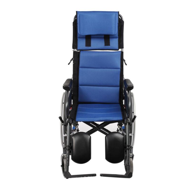 Foinoe Highback Folding Reclining Manual Wheelchair for Disabled People