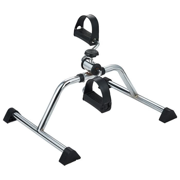 Exercise Peddler with Attractive Silver Vein Finish, Folding Pedal Excerciser