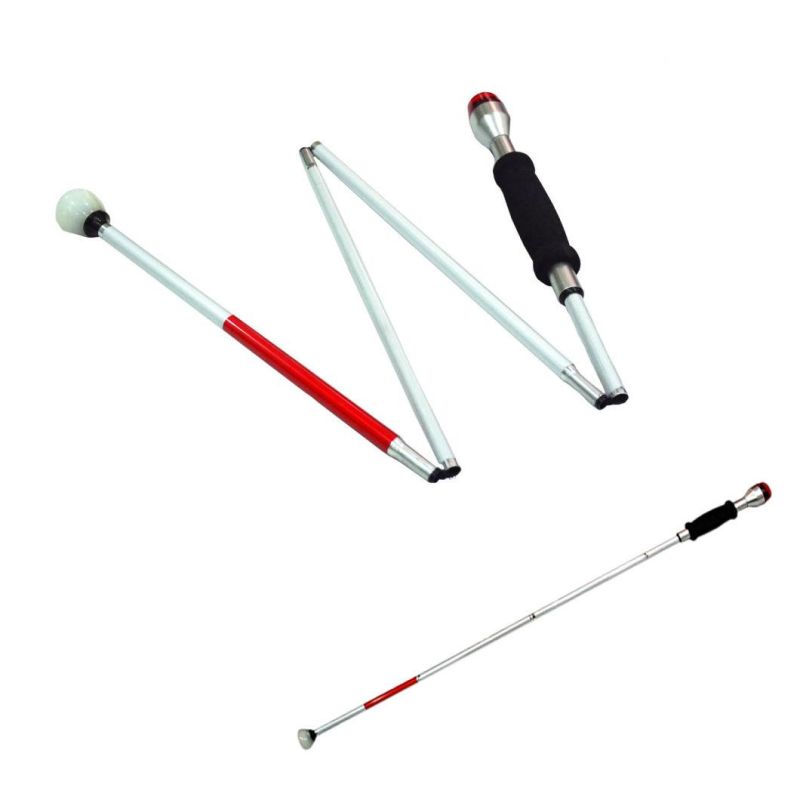 New Products White and Red Canes for The Blind, Blind Walking Stick Made in China