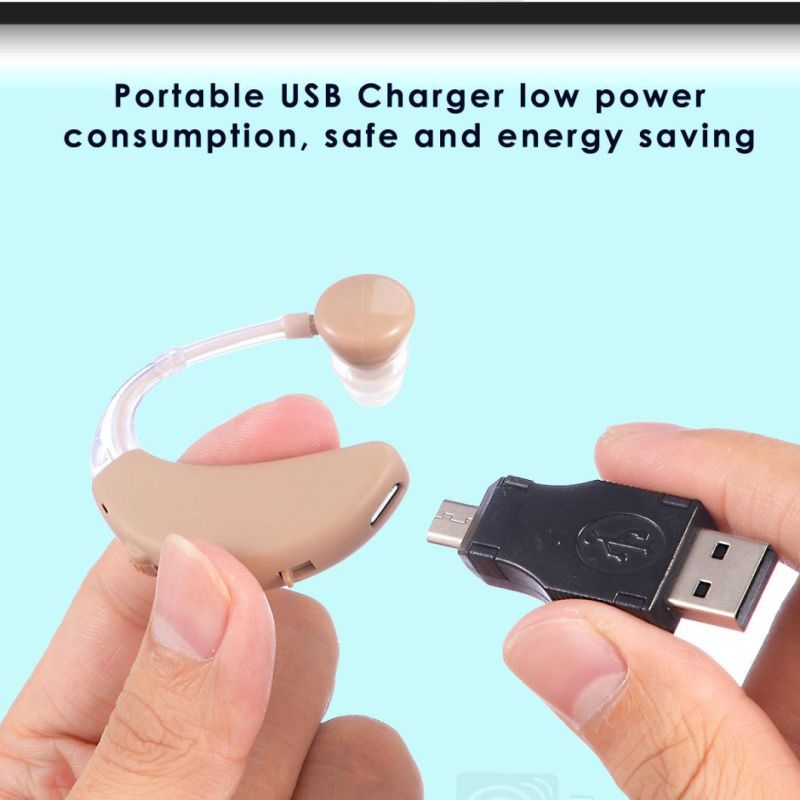 New Rechargeable Hearing Aids USB Charger with Small Hearing Aid Receiver Cheap Price Than Axon and Faceplate Kits Deaf Amplifier Product Earsmate G23