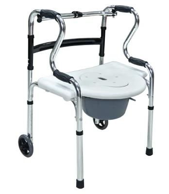 Best Sellers in Bedside Commode Chair Toilet Bowl Walker Elderly Old People Portable Commode Chair Walker with Two Wheels