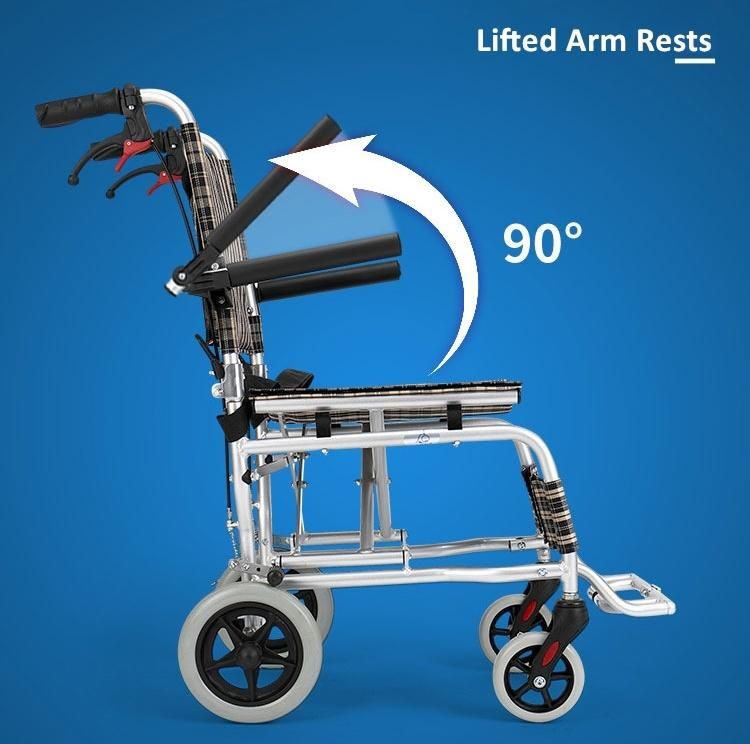 Aluminum Lightweight Foldable Wheel Chair Disabilities Portable Manual Handicapped Wheelchair