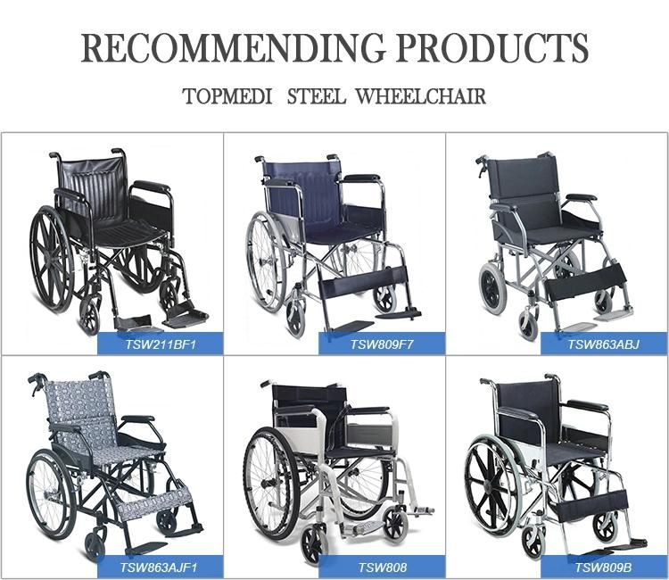 Medical Equipment Manual Steel Wheelchair for The Disabled