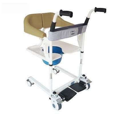 Adjustable Bath Shower Wheelchair Commode with Transfer Toilet Commode