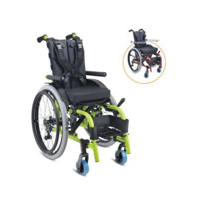 China Supplier Medical Equipment Aluminum Manual Children Wheelchair for Sales