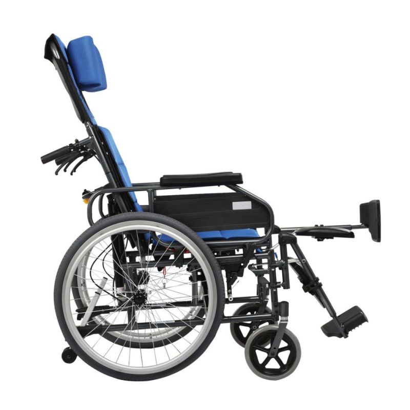 Foinoe Highback Folding Reclining Manual Wheelchair for Disabled People