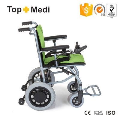 Hot Sale in Europe Ultra Lightweight Folding Electric Power Wheelchair for Handicapped Elderly People