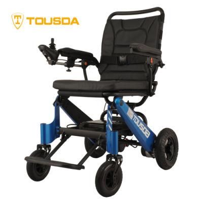 Aluminum Frame Handicap Folding Portable Comfortable Transfer Disabled Motor Electric Wheelchair