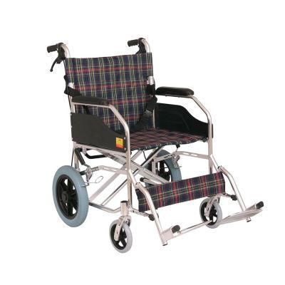 Medical Equipment Aluminum Light Weight Manual Wheelchair with Hand Brake for Disabled Person