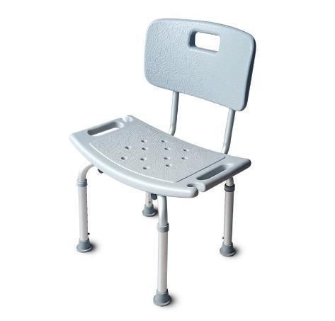Bath Room Shower Chair, Bath Stool, Alu Adjustable Seat, with Back