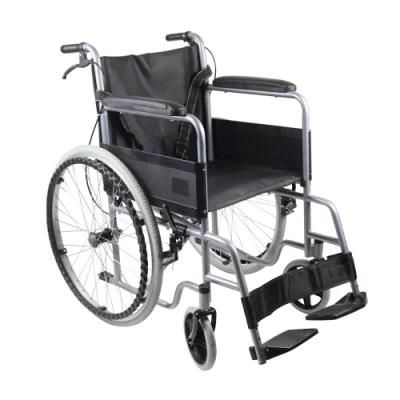 Hot Selling Factory Steel Manual Foldable Wheelchair for Disabled