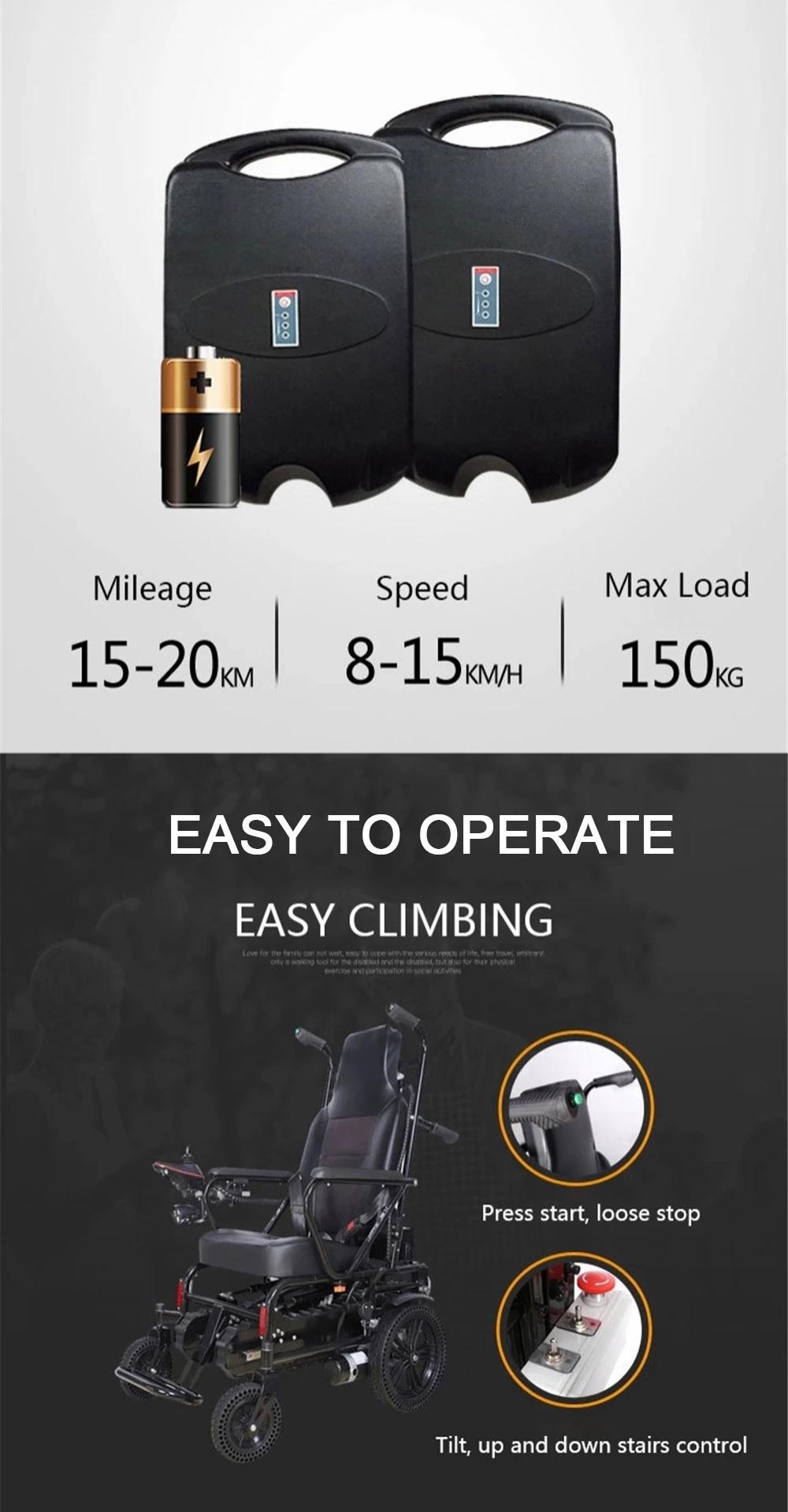 ISO Approved New Ghmed Standard Package China Power Stair Climbing Wheelchair