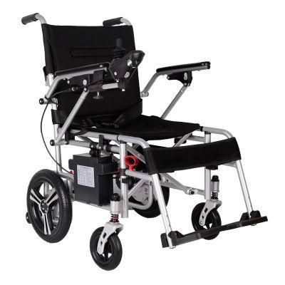 Folding Ultra-Light Disabled Aluminum Alloy Electric Wheelchair