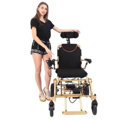 Cheap Price 700W Disabled Elder Electric Wheelchair with Hub Brushless Motor and 6ah Lithium Battery with The Remote Control&Basket&Headrest