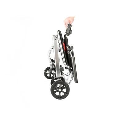 One Click Folding Portable Nursing Manual Air Ultra Lightweight Aluminum Traveling Wheelchair