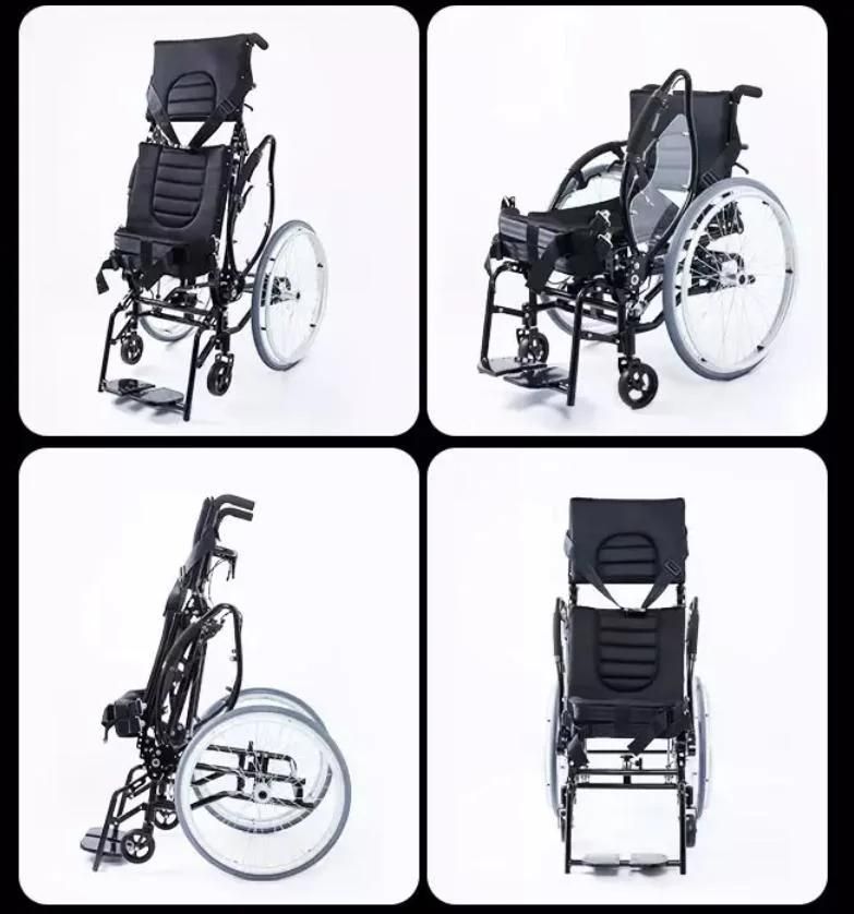 High Quality Comfortable Light Power Standing Careage Disabled Wheelchair with CE&ISO