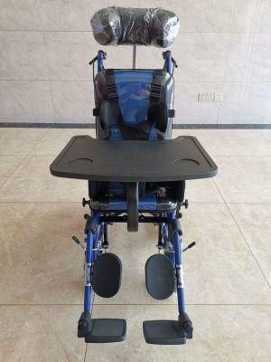 High Back Reclining Wheelchair with Commode for Elderly