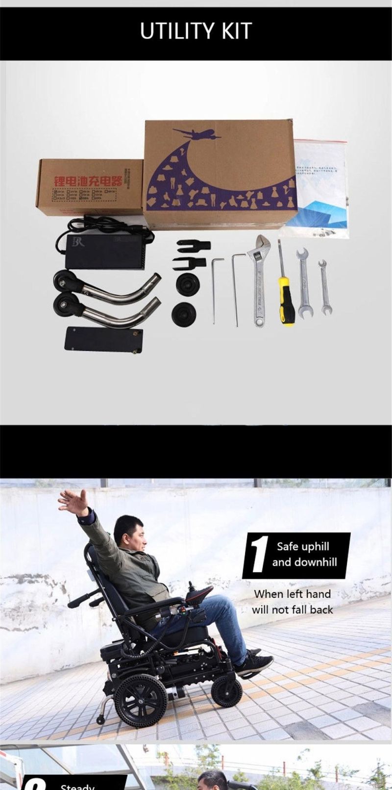 Customized Aluminium Alloy Ghmed Standard Package China Wheelchair Disabled Scooter