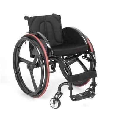 Manual Sports Wheelchair Aluminum Alloy Foldable Lightweight Wheelchair