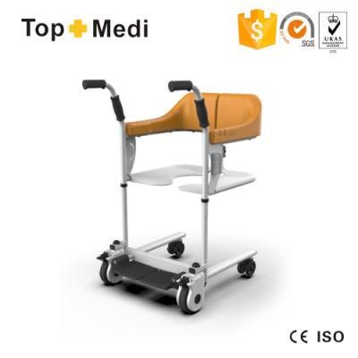 2022 Popular Multifunctional Foldable Patient Transfer with Commode Seat Wheelchair